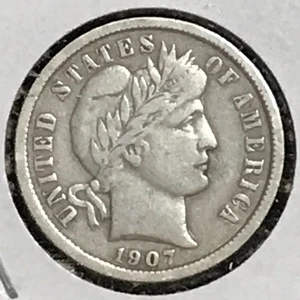U.S. Barber Dime XF 1907 - Picture 1 of 2