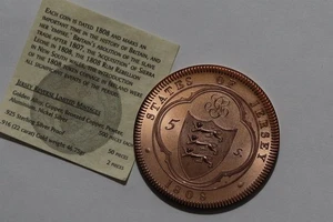 🧭 🇯🇪 JERSEY ISLAND 5 SHILLINGS 1808 RETRO PATTERN BY INA B87 CG16 - Picture 1 of 2