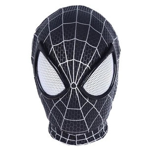 Genial Máscara Veneno Negro Spider-Man Spiderman Halloween Juegos con disfraces Máscaras Disfraz Accesorios - Imagen 1 de 4