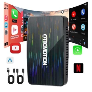 Lettore Video 5 APP AI Box Wireless CarPlay Android Adattatore Auto YouTube Netflix - Foto 1 di 10