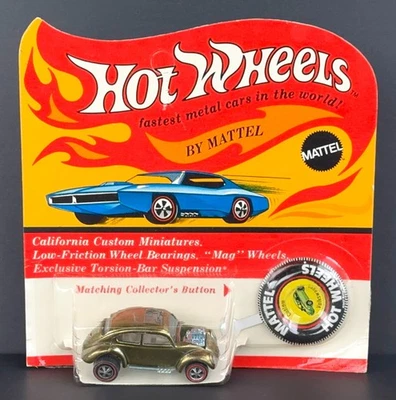 Blister vintage Hot Wheels Redline 1968 OLIVE personalizado Volkswagen EE. UU. SUPERIOR Foto 1 de 4