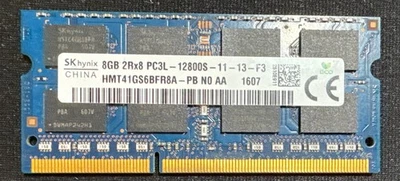 SK HYNIX 8Gb 2Rx8 DDR3 PC3L-12800S LAPTOP SO-DIMM RAM MEMORY - Image 1 of 2