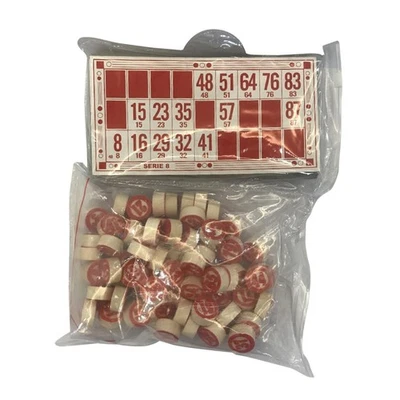 Wood Bingo Set Educational Toy Lotto Board Game for Friends Parties Family - Image 1 of 4