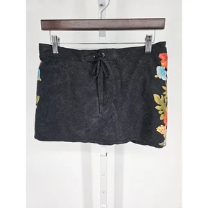 Vintage Y2K Coco Reef Damen Gr. M sportlicher Strand Minirock Skort schwarz geblümt - Bild 1 von 6