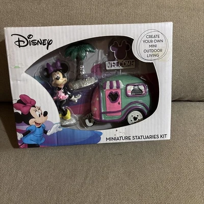 Kit de estatuas miniatura Disney Minnie Mouse camping nuevo en caja cámper palmera Foto 1 de 4