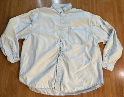 Vintage Guess Jeans Shirt L USA Made Georges Marciano Light Blue Button Up Read - Image 1 of 4