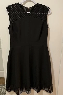 Tahari by Arthur S. Levine Womens Size 12 Black A-Line Dress Trim Accent - Image 1 of 4