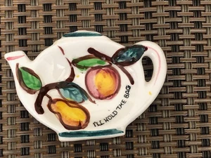 Soporte para bolsa de té vintage Norcrest "I'll Hold The Bag" cerámica Japón - Imagen 1 de 4