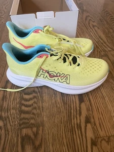 Hoka One One Herren 9,5 Mach 6 Herren Laufschuhe, Yuzu/Cielo Blau - Bild 1 von 9