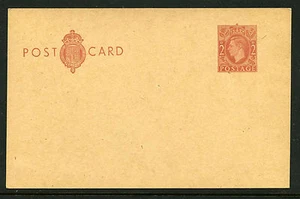 1951-3 2d RED BROWN KGVI POSTAL STATIONERY POSTCARD. CP104a - Picture 1 of 1