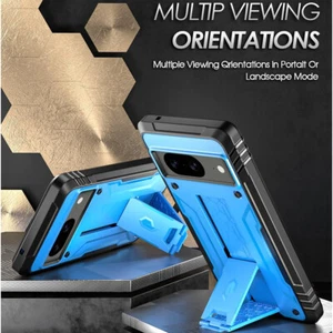 For Google Pixel 8 5G 6.2 inch Case Full Body Built-in Kickstand Cover Blue - Picture 1 of 6