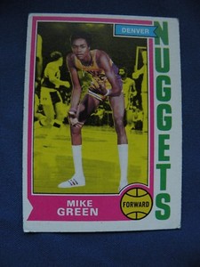 1974-75 Topps Mike Green Denver Nuggets card #254 basketball $1 S&H