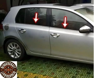 Chrome Windows Door Frame Trim Set For VW GOLF MK6 - Stainless Steel - 2009-2014 - Picture 1 of 6