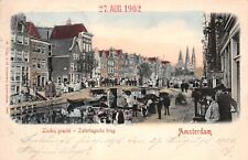 Amsterdam Linden gracht - Zatertagsche brug AK 1902