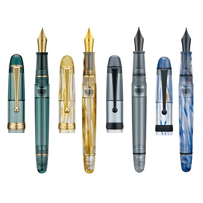 Asvine V126 Vacuum Filling Fountain Pen EF/F/M/1.1 Nib, Matte Acrylic Office Pen - Image 1 of 4