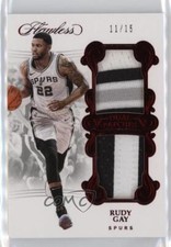 2017-18 Panini Flawless Dual Patch Ruby 11/15 Rudy Gay #DP-RGY