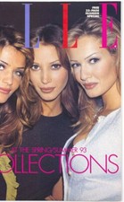HELENA CHRISTENSEN Christy Turlington KAREN MULDER Yasmin Le Bon ELLE magazine 