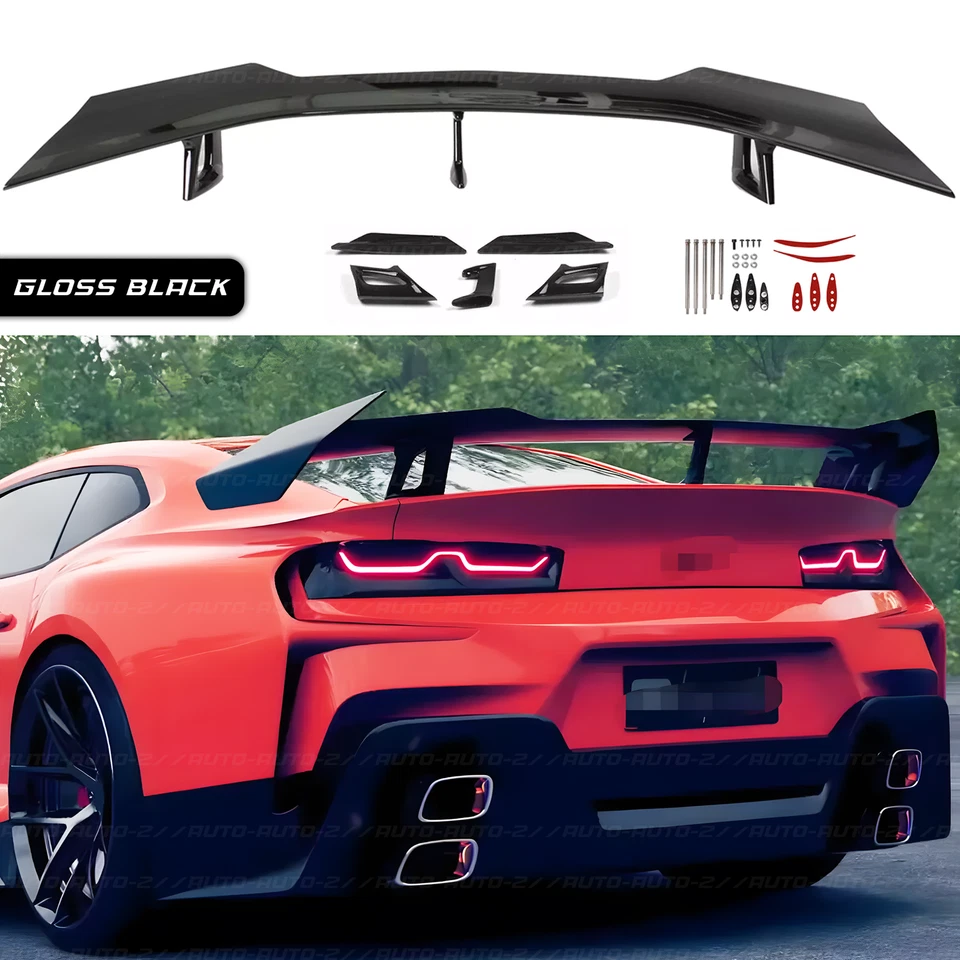 Trunk Spoiler Wing Gloss Black For Chevy Camaro ZL1 1LE Style LT RS SS 2016-2024 - Image 1 of 4