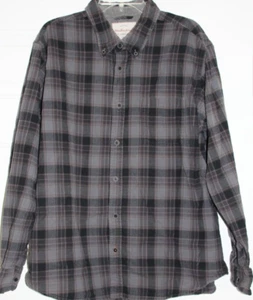 Weatherproof Shirt Mens XXL Button Down Flannel Plaid Original Vintage Gray - Picture 1 of 7