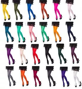 Opaque Tights Choose From 25 Fashionable Colours ,40 or 100 Denier, Sizes S-XL - Picture 1 of 27