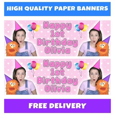 MS RACHEL Personalised Birthday Banner - Miss Rachel Birthday Party Banners - D2