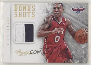 2013-14 Panini Prestige Bonus Shots Materials Prime /20 Jeff Teague #10