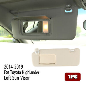Left Driver Side Sun Visor Sunvisor Sunshade For Toyota Highlander 2014-2019 1PC