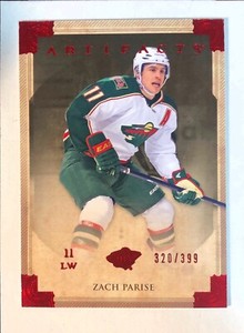 Zach Parise ~ 2013-14 Upper Deck Artifacts Hockey ~ Ruby /399