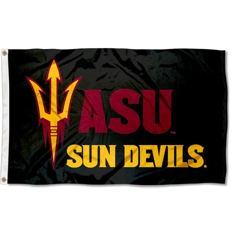 ASU Sun Devils Flag ASU Black Large 3x5 Cover