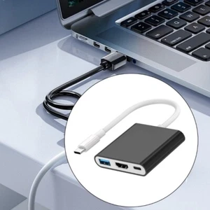 Portable Docking Station TYPE C Hub with HDTV USB3.0 Perfect for Travel Gaming - Afbeelding 1 van 11