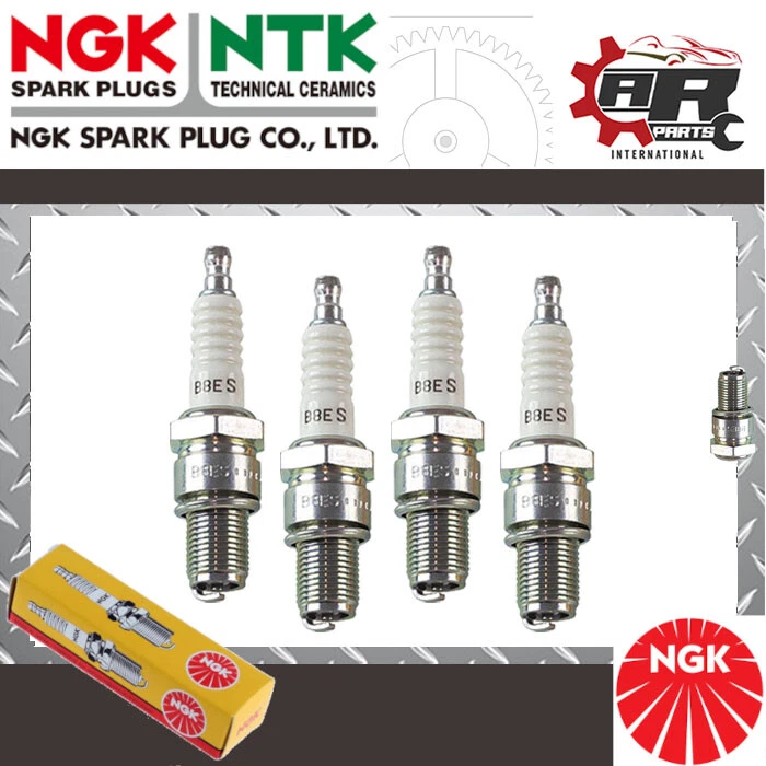 NGK Bougie D'Allumage - B8ES - Pour Yamaha 350cc RD350 Air Cooled (19mm) 75- x4