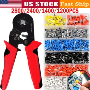 2800/1200PCS Insulated Ferrule Pin Cord End Wire Terminal Copper Crimp Connector - Picture 1 of 35