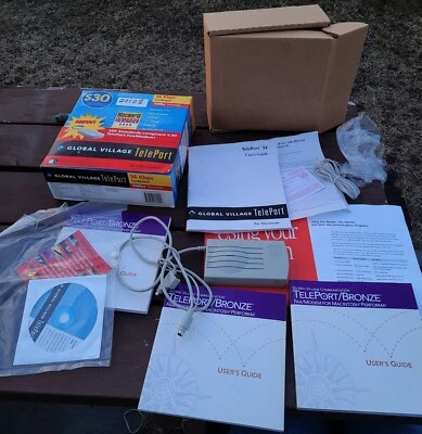 TelePort Bronze for Macintosh Performa A861 Dial Up Modem + Manuals & Other Box - Image 1 of 2