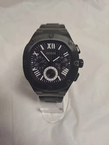 GUESS Black-Tone and Black Multifunction Watch Chronograph Mens Watch - Picture 1 of 6