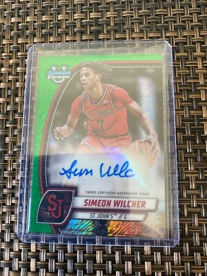 2024-2025 Bowman Chrome U SIMEON WILCHER Green Shimmer Auto Autograph - Image 1 of 4