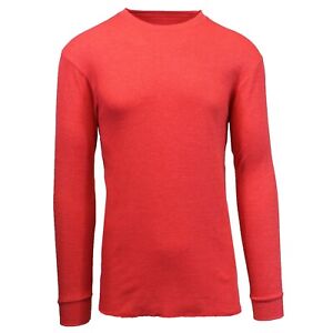 Men's Crew Neck Waffle-Knit Long Sleeve Thermal Shirts (S-5XL) NWT Free Shipping