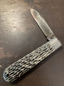(114) VINTAGE I K Imperial Knife Co USA 3" one blade metal handles knife no bail - Picture 1 of 7