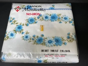 NOS Cannon Monticello Muslin Twin Flat Sheet 50/50 Cotton/Poly - Daisy Lace - Picture 1 of 10