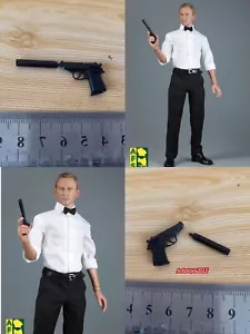 1/6 Agent Bond Daniel Craig Gun Weapon Scene Props Model Fit 12" Action Figure - Picture 1 of 8