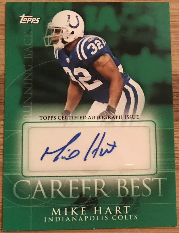 2009 Topps Career Best Autographs Mike Hart CBA-MH Indianapolis Colts - Image 1 of 2
