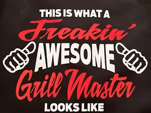 NEW ‘This is what a Freaking Awesome Grill Master looks Like! Apron Chef Gift - Picture 1 of 14