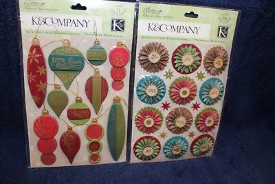 Pegatinas dimensionales K & Company Christmas Cheer Grand Adhesions - Lote de 2 Foto 1 de 2