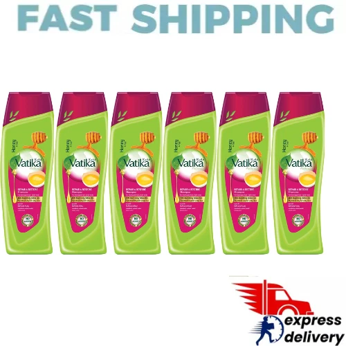 6x Vatika Champú Reparador y Restaurador con Huevo y Miel para Cabello Dañado 400ml Foto 1 de 1