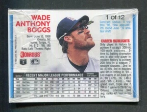 Robin Ventura Front / Wade Boggs Back Unopened 1992 Donruss Previews Cello Pack - Picture 1 of 2