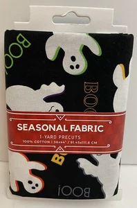 Seasonal Fabric 1-Yard Precuts Ghosts 100% Cotton 36x44 Halloween - Picture 1 of 2