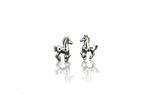 Aretes de plata esterlina para pony Show Horse Western de gran tamaño - Imagen 1 de 3