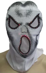 Weiße faseroptische Schädelhaube Kostüm Zubehör - Bild 1 von 1