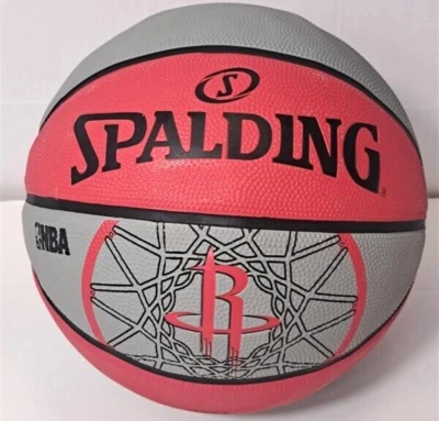 Spalding - NBA Heuston Rockets Basketball - Größe 7 - rot/grau