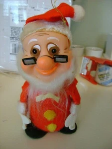 Vintage 1969 Forsum Rubber Face Weihnachtsmann Plüsch Figur - Bild 1 von 1