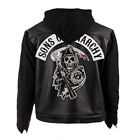 Sons of Anarchy Highway Motor Biker Hooded Leather Jacket